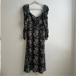 Astr Floral Black Dress